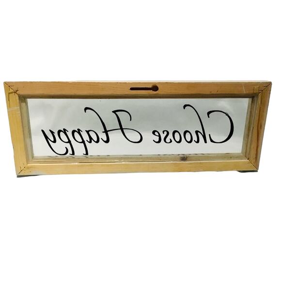 Motivational Art Print on Glass - “Choose Happy” - Picture 2 of 3